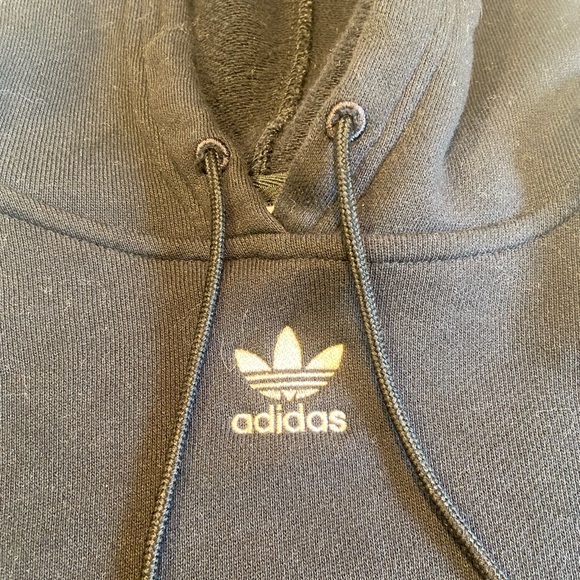 Adidas black cropped hoodie size small - Picture 4 of 5